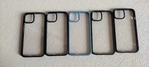 Прозрачный acrylic чехол iphone 13 pro max темно-синий чехол