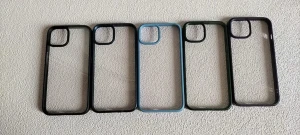 Прозрачный acrylic чехол iphone 13 pro max светло-синий чехол
