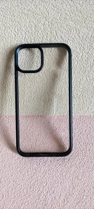 Прозрачный acrylic чехол iphone 14 pro черный чехол