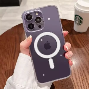 Прозрачный акриловый чехол magsafe iphone 17 прозрачный чехол