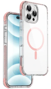 Wiwu hybrid ultra для iphone 16 hcc-203 розовый чехол