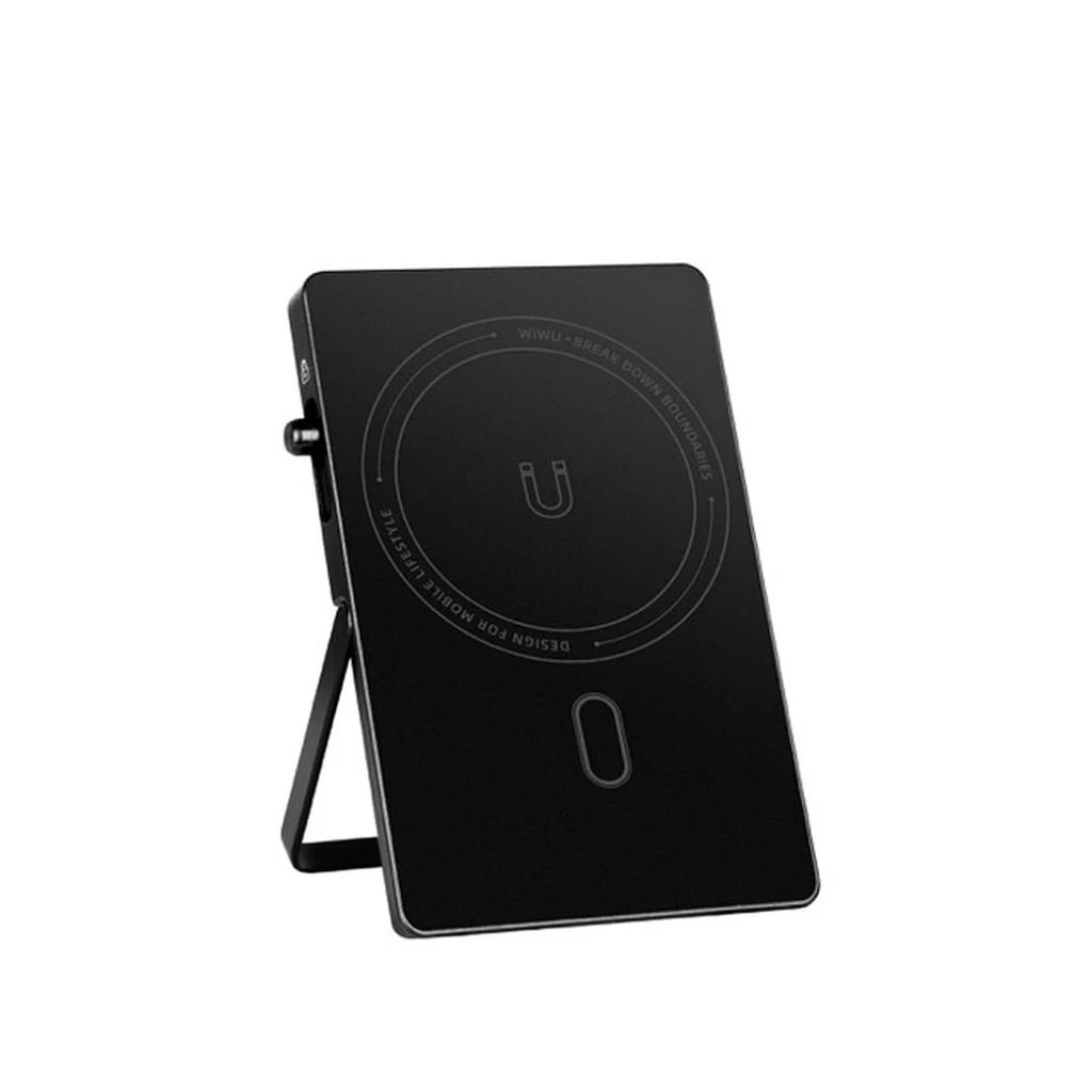 Wiwu warriors carbon magsafe metal stand card holder mw-007 negru husa 2