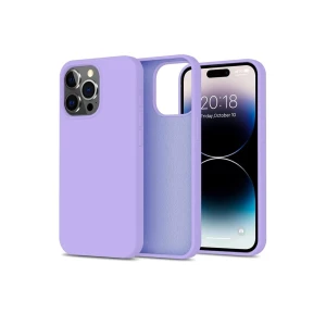 Xo k10b iphone 15 pro 6.1" conventional liquid silicone husă pentru telefon mov husa