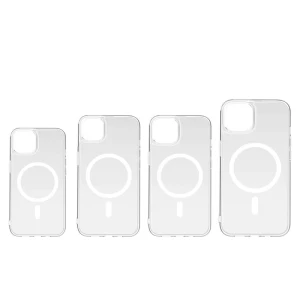 Xo k13b iphone 15 pro 6.1" tpu+acrylic husă pentru telefon built-in magnet transparent husa