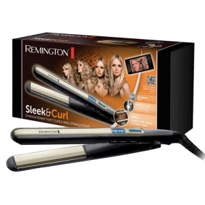 Placă de îndreptat părul remington sleek & curl s6500, negru | auriu Thumbnail 2