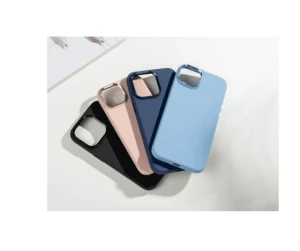 Xo k21 iphone 15 pro 6.1" magnet liquid silicone husă pentru telefon (cu metal ring/buttons) negru husa