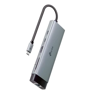 Usb type-c 9 in 1 hub/docking tp-link "uh9120c" (3xusb3.0, 1xtype-c, 1xgbe, hdmi 4k@60hz, 1xtype-c/pd 100w, sd, microsd, win/mac/ios/android, metal) Thumbnail 2