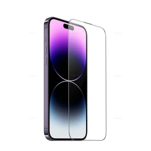 Hoco sticlă 9d anti-praf cu arc mare pentru iphone 16 pro (a34) neagră sticlă de protecție
