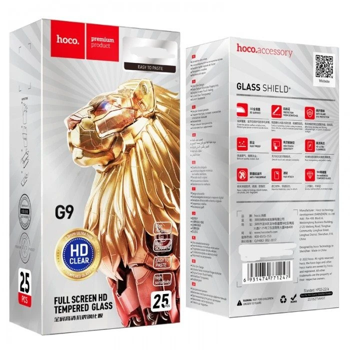 Hoco sticlă hd pe tot ecranul xiaomi(g9) redmi note 13 sticlă de protecție 3