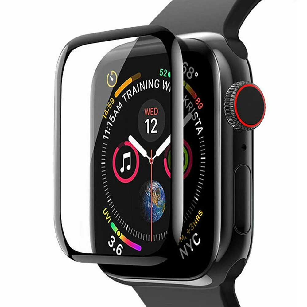 Xo fp1 3d integral curbată hd transparentă soft edge pentru iwatch 7 neagră 45mm sticlă de protecție 2