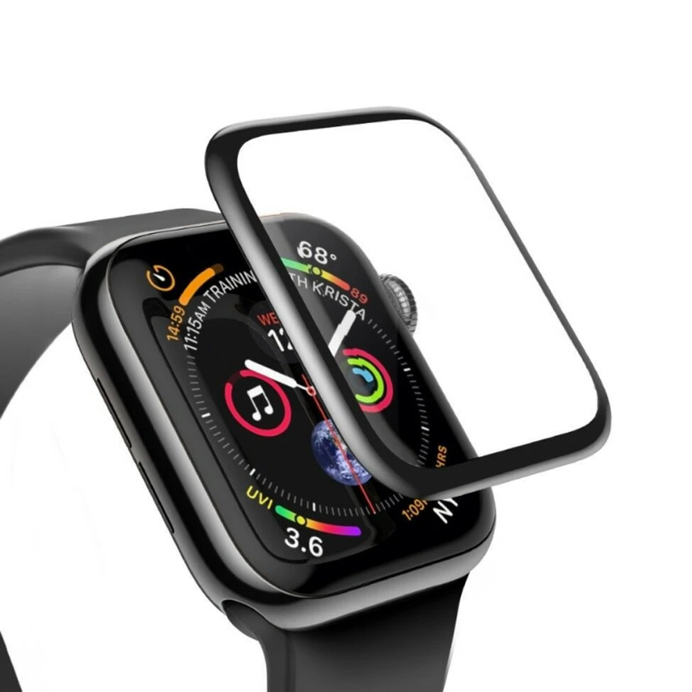 Xo fp1 3d integral curbată hd transparentă soft edge pentru iwatch 7 neagră 45mm sticlă de protecție 2