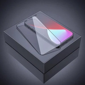 Hoco sticlă securizată hd flash attach pe tot ecranul cu serigrafie pentru iphone 15 pro (g1) neagră sticlă de protecție Thumbnail 2