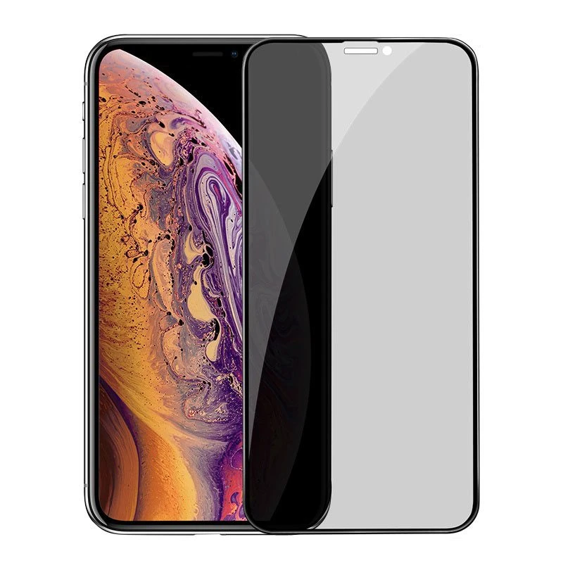 Hoco sticlă securizată anti-spionaj rezistentă la spargere pe tot ecranul cu protecția marginilor pentru iphone xs max / iphone 11 pro max (a13) neagră sticlă de protecție 2