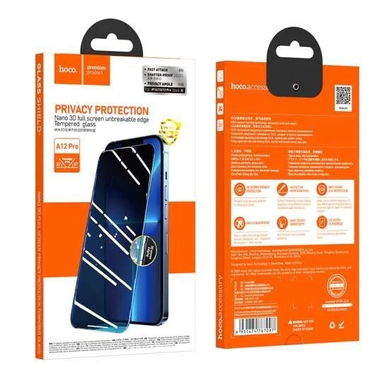 Hoco nano 3d sticlă securizată pe tot ecranul cu protecția marginilor pentru iphone xs max / iphone 11 pro max (a12 plus) neagră sticlă de protecție 2