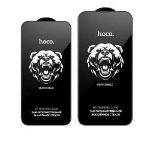 Hoco серия bear shield антишпионское закаленное стекло на весь экран iphone 17 pro max (a777 plus) черное защитное стекло Thumbnail 1