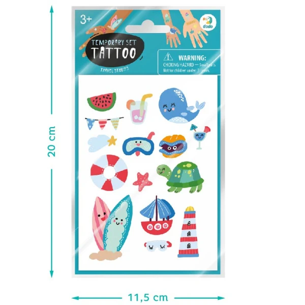 Set de tatuaje temporare pentru copii "istorii din vacanță", 64 buc. 5