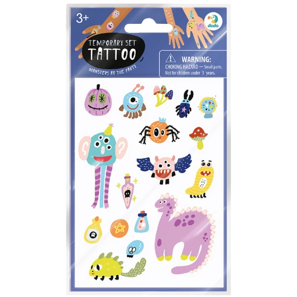 Set de tatuaje temporare pentru copii "monștrii la petrecere", 64 buc. 4