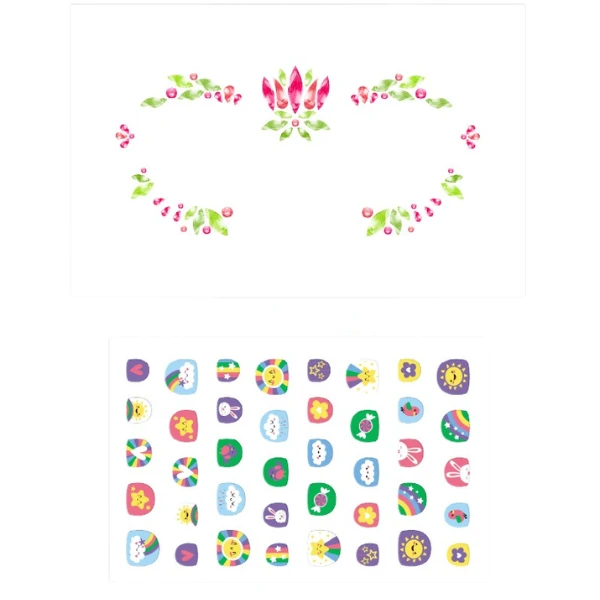 Set de pietricele și stickere pentru față și unghii dodo „fetița soarelui” 2