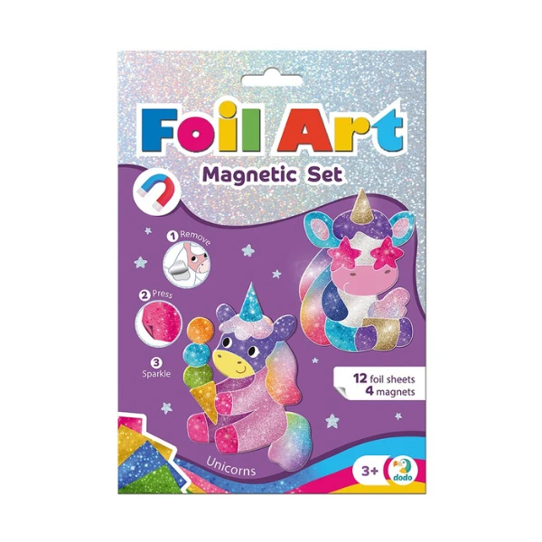 Set magnetic creativ cu folie „unicorni” 4