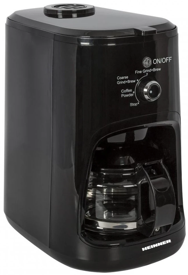 Кофеварка (с кофемолкой) heinner hcm-900rbk 2
