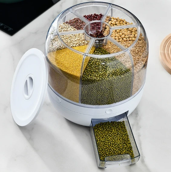 Dozator rotativ pentru cereale, 6 sect. 4,5 l 2