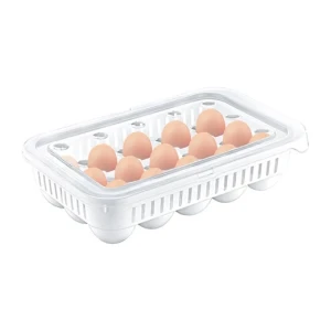 Organizator pentru oua voce, cu capac, pentru 15 buc
