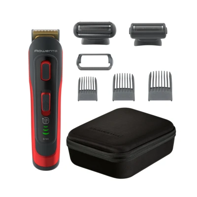 Trimmer pentru bărbați rowenta 8-in-1 selectium tn9400f4, negru | roșu 10