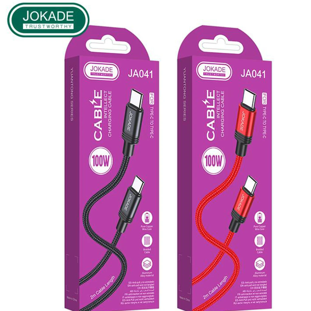 Кабель fast charger type-c to type-c jokade ja041cc 2м 2