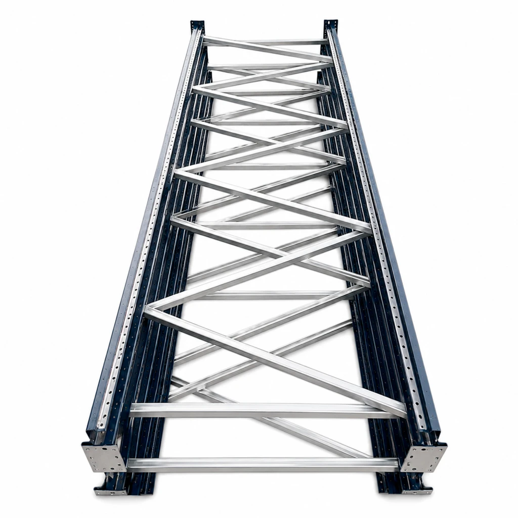 Raft depozit mari picioare set m2 9.5x400 (2mm) albastre 2