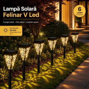 Lampă solară felinar v led 36*6cm, 6 bucăți (15-600.8)