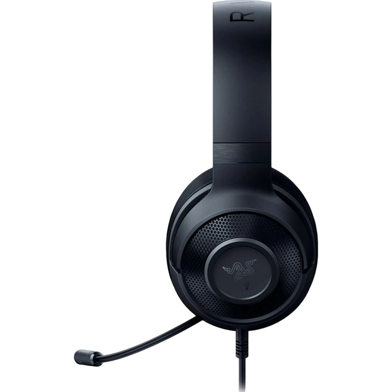 Игровая гарнитура razer kraken x lite, проводной аналоговый, чёрный 3