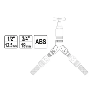 Adaptor tip y flo flo89022 1/2" x 3/4" plastic Thumbnail 3