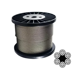 Кабель стальной elmos 22386 5 мм 6x19xfc сталь