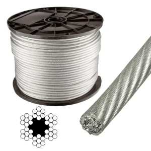 Cablu de oțel elmos 22357 500 m 6 - 8 mm 6x7 oțel/pvc