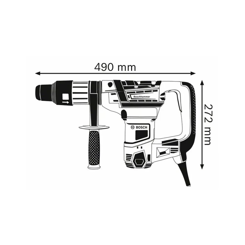 Перфоратор sds max gbh 5-40 d 1100 вт 220 - 240 в 8.5 дж 0 - 2900 уд/мин bosch 4