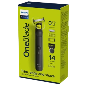 Мужской триммер philips oneblade pro 360 qp6541/15, черный | зелёный Thumbnail 5