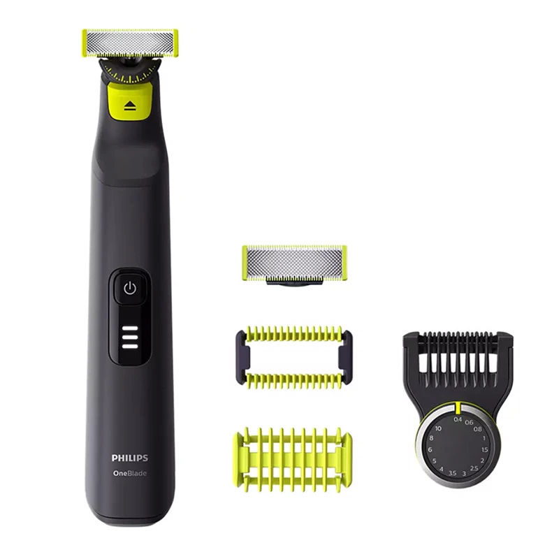 Мужской триммер philips oneblade pro 360 qp6541/15, черный | зелёный 4