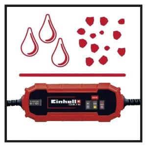 Умное зарядное устройство для аккумуляторов cc-bc1 6/12 в dc ip65 einhell Thumbnail 2