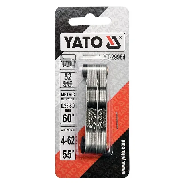 Резьбомер yato 29984 0.25 - 6.0 мм 2