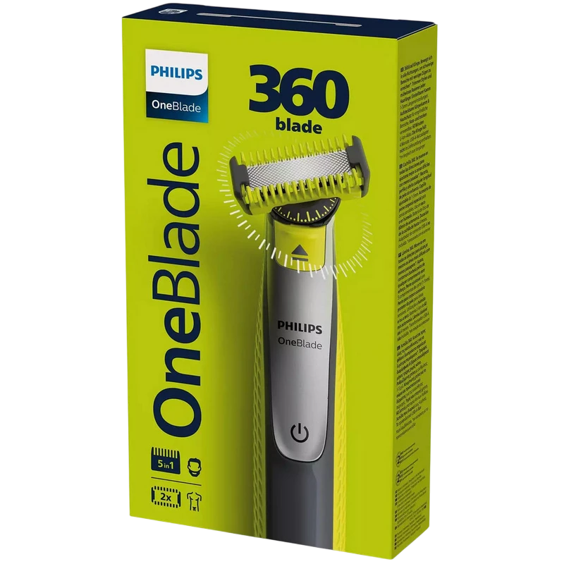 Мужской триммер philips oneblade qp2834/20, зелёный | угольный  5