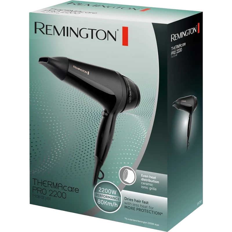 Uscător de păr remington thermacare pro d5710, 2200w, negru 2