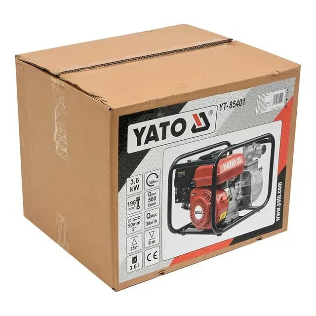 Мотопомпа yato yt-85401 500 л/мин 3.6 квт бензин 4