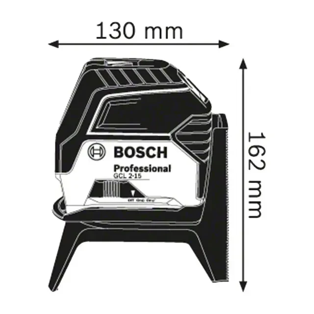 Nivelă cu laser bosch gcl 2-15 roșu 15 m 4.5 v ipx5 3