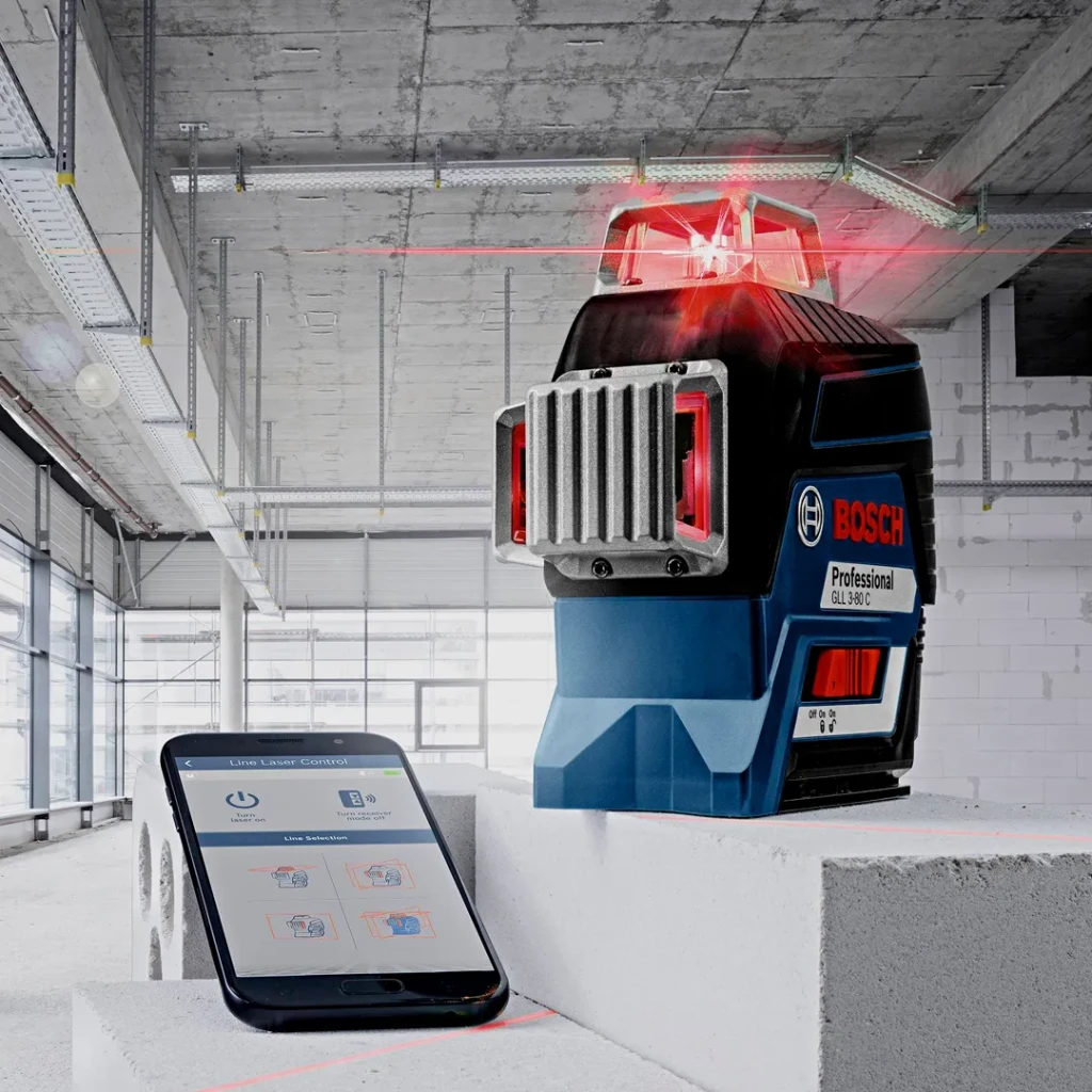 Лазерный уровень gll 3-80 c красный 30 - 120 м 6 в ip54 bosch 4
