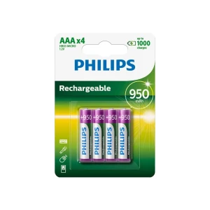 Батареи 4 штук multilife 950 mah 1.2 b aaa philips Thumbnail 1