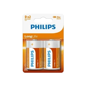 Батареи philips r20/ d longlife 1.5 b