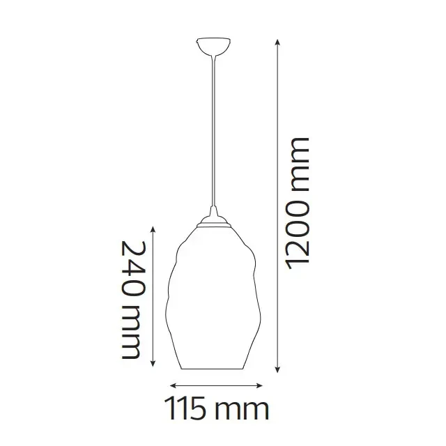 Plafon suspendat meteor copper 60 w e27 ip20 220 - 240 v horoz 2