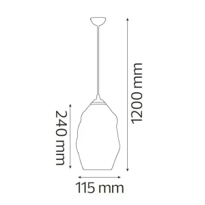 Plafon suspendat meteor copper 60 w e27 ip20 220 - 240 v horoz Thumbnail 2