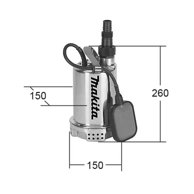 Pompă submersibilă pentru apă curată pf0403 7.2 m3/h 400 w 220 - 240 v makita 2