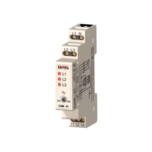 Releu de control a fazelor cam-01 10 a 230/400 v ip20 zamel Thumbnail 2